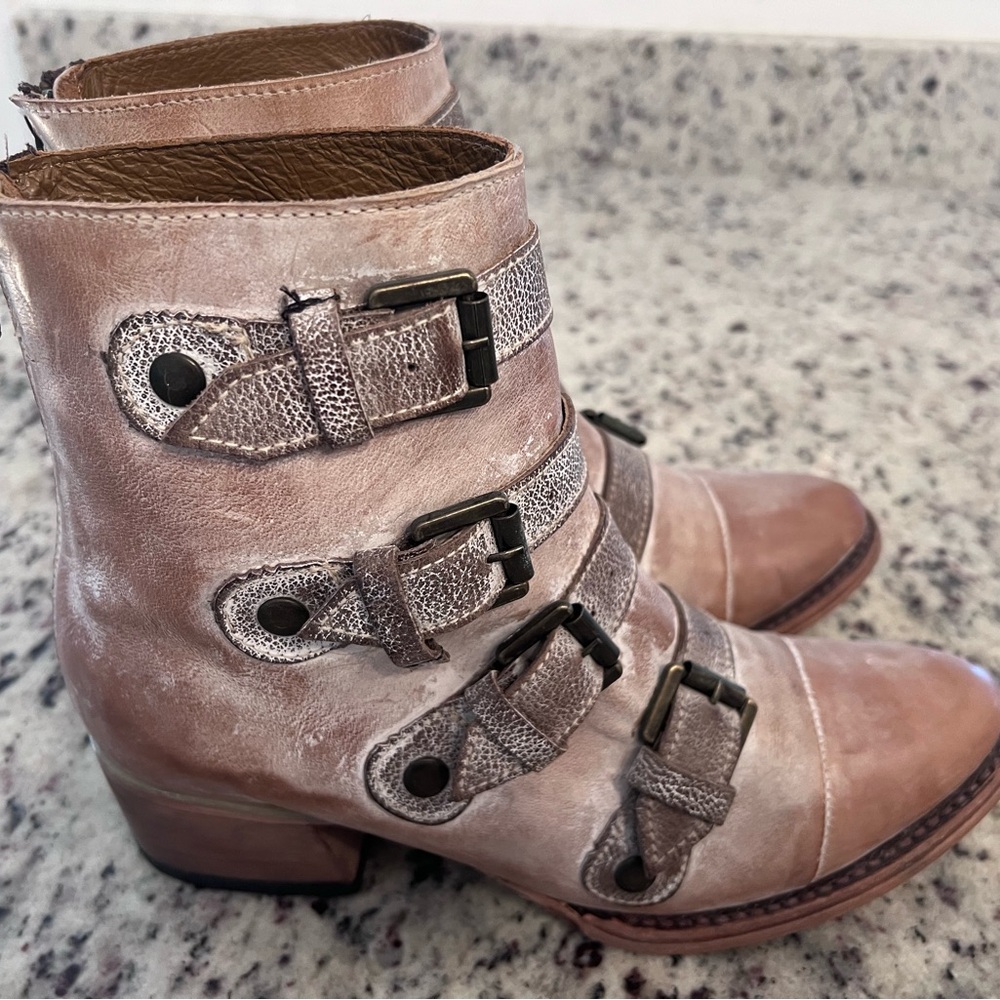 Freebird Sloan Buckle Ankle Boots - Picture 3 of 5